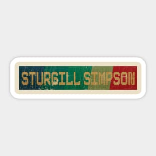 Sturgill Simpson - RETRO COLOR - VINTAGE Sticker